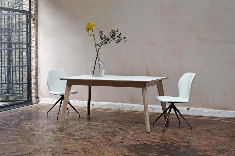 Zurich Fenix + walnut extending dining table Adventures in Furniture