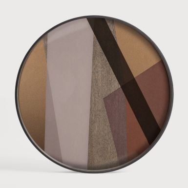 Ethnicraft Angle Glass Tray | Pinot | Round