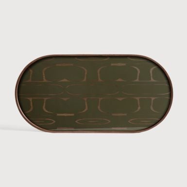 Ethnicraft Second Nature Tray | Moss | Oblong