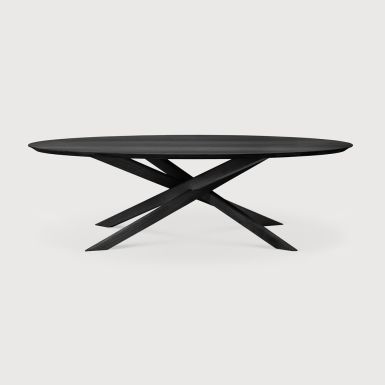 Ethnicraft EOL Mikado Dining Table | Fixed | Black Oak | Oval 