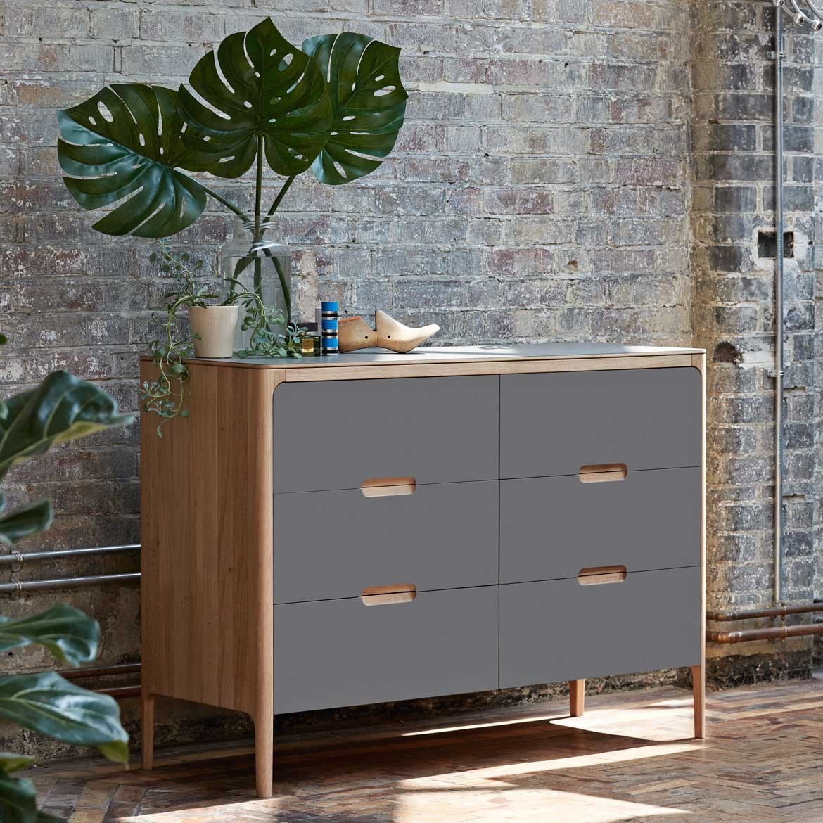 Como 6 Drawer Low Chest Of Drawers