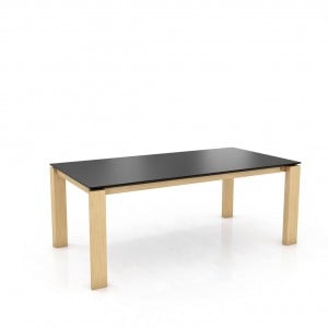 Mason straight leg PB1 Fenix + oak dining table