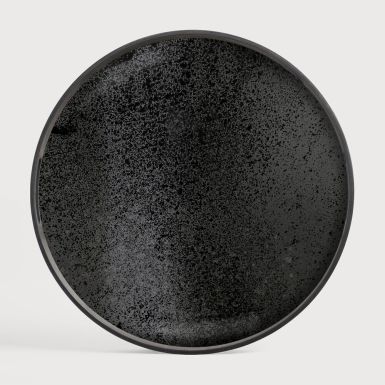 Ethnicraft Aged Mirror Tray | Charcoal | Round