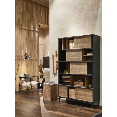 Ethnicraft Oscar Rack | Teak + Black Teak | 5 Sliding Doors