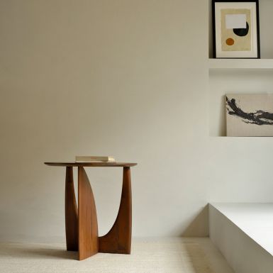 Ethnicraft Geometric Side Table | Brown Teak