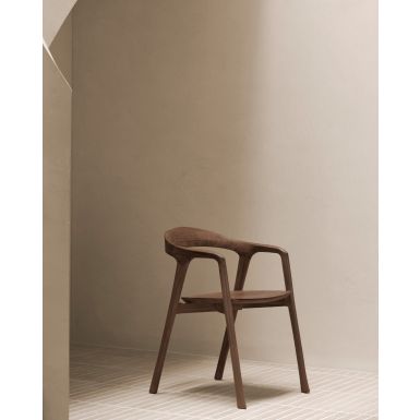 Ethnicraft Bok Chair with arms | Brown Teak