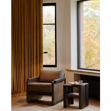 Ethnicraft Panel Side Table | Dark Brown Teak