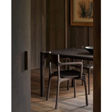 Ethnicraft PI Chair with arms | Dark Brown Teak