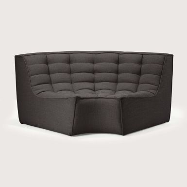 Ethnicraft N701-UK Sofa - Round Corner | Dark Grey