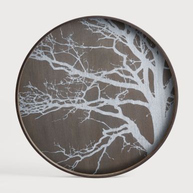 Ethnicraft Tree Wooden Tray | White | Round 