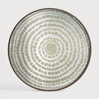 Ethnicraft Beads Mirror Tray | Gold | Round