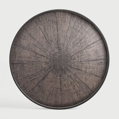 Ethnicraft Slice Wooden Tray | Black | Round