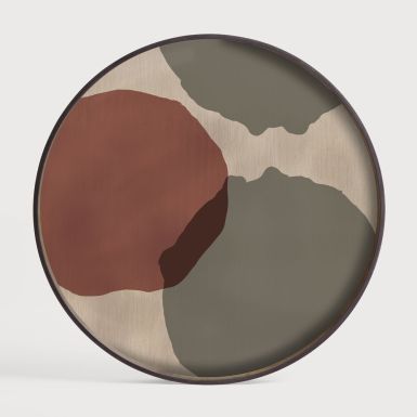 Ethnicraft Overlapping Dots Glass Tray | Round