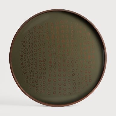 Ethnicraft Second Nature Tray | Moss | Round