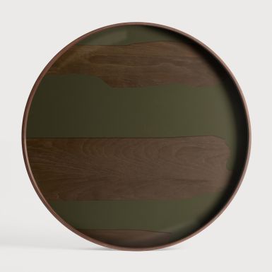 Ethnicraft Second Nature Tray | Moss | Round