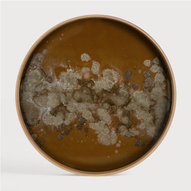Ethnicraft Organic Tray | Metallic Bronze | Round