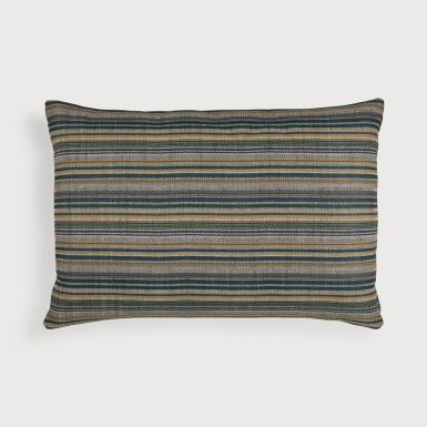 Ethnicraft Outdoor Zahara Stripe Cushion | Lumbar | Blue