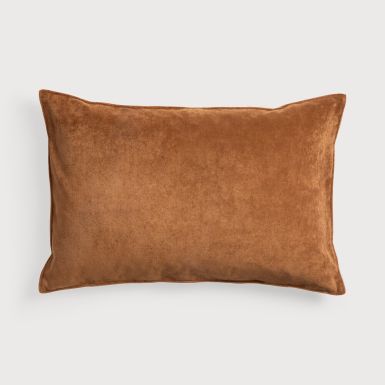 Ethincraft Velvet Cushion | Lumbar | Cinnamon