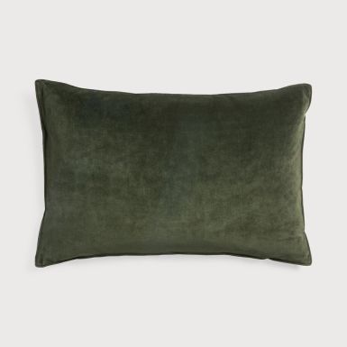 Ethincraft Velvet Cushion | Lumbar | Forest