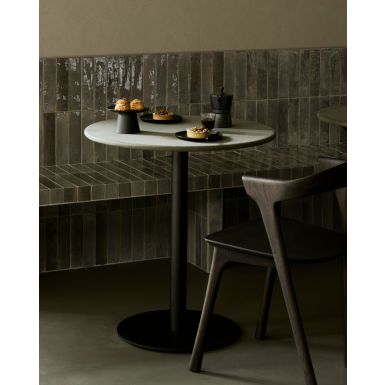 Ethnicraft Blend Dining Table | Fixed | Muschio Leather | Round 