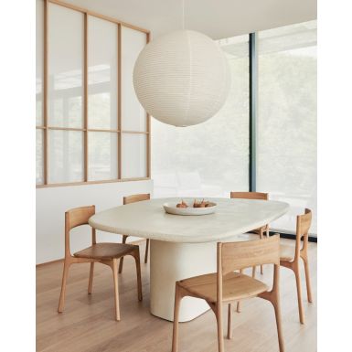 Ethnicraft Elements Dining Table | Fixed | Microcement | Pebble