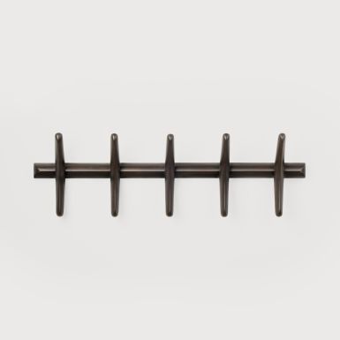 Ethnicraft PI Wall Coat Rack | Mahogany Dark Brown