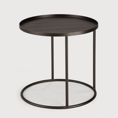 Ethnicraft Outdoor Tray Side Table | Round | Small