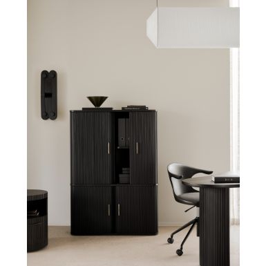 Ethnicraft Roller Max Fliling Cabinet | Dark Brown Mahogany