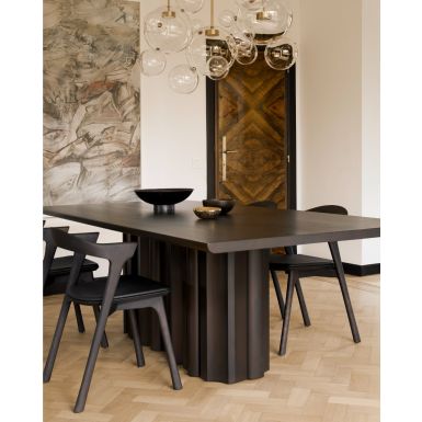 Ethnicraft Sequence Dining Table | Fixed | Mahogany Dark Brown
