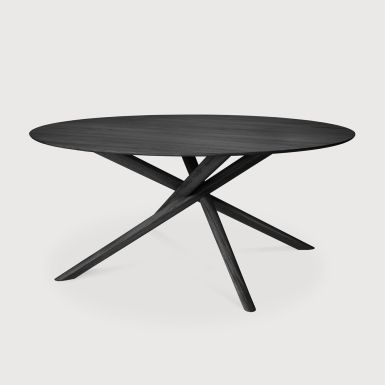 Ethnicraft EOL Mikado Dining Table | Fixed | Black Oak | Round