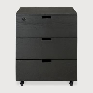 Ethnicraft Billy Drawer Unit | Black Oak | 3 Drawer 