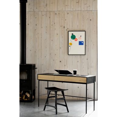 Ethnicraft Osso Stool | Black Oak