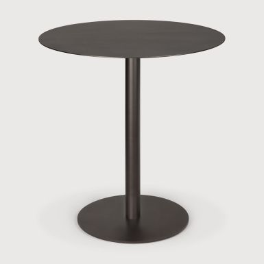 Ethnicraft Blend Dining Table | Fixed | Dark Bronze Metal | Round