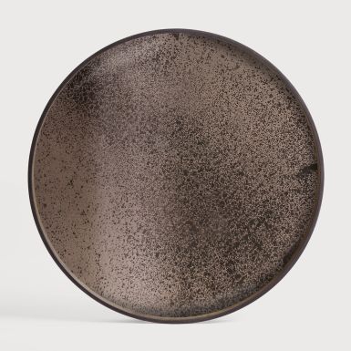 Ethnicraft Aged Mirror Tray | Bronze | Round