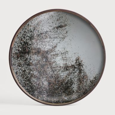 Ethnicraft Aged Mirror Tray | Clear | Round | Large 61cm