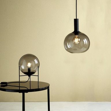 Glass 25 Pendant | Alton Black Smoked Glass | Round