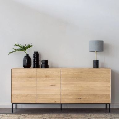 Ethnicraft Whitebird Sideboard | Oak | 2 Doors + 3 Drawers