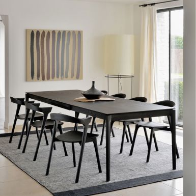 Ethnicraft Bok | Black Oak Extending Dining Table