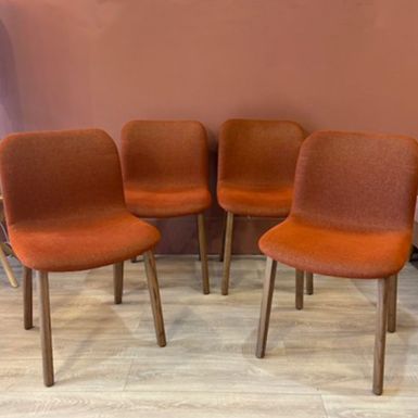 Ex-Display | Set of 4 Casti W Chairs in Caliente Brique - 271142