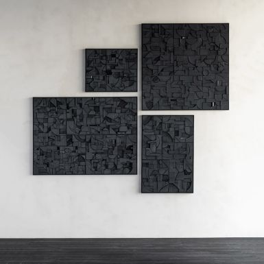 Ethnicraft Bricks Wall Art | Black