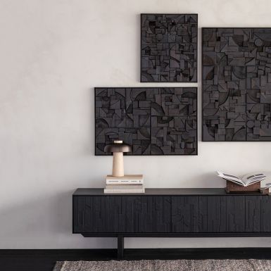 Ethnicraft Bricks Wall Art | Dark Brown
