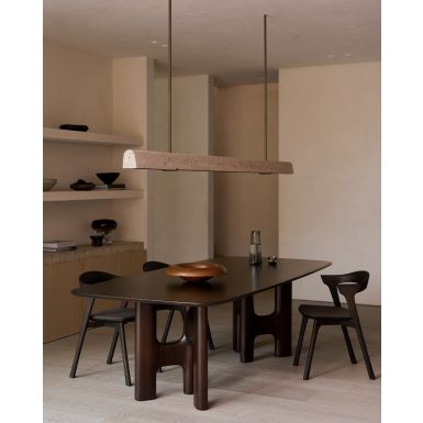 Ethnicraft Flow Dining Table | Fixed | Rose Brown Mahogany