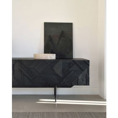 Ethnicraft Graphic TV Cupboard | Black Teak