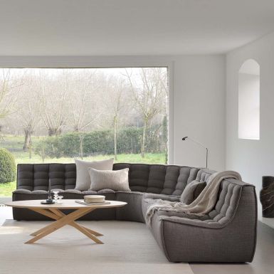 Ethnicraft N701-UK Sofa - Modular Sofa | Dark Grey