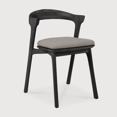 Ethnicraft Outdoor Bok Chair | Black Teak | Mocha FR cushion