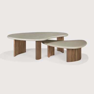 Ethnicraft Outdoor Boomerang Coffee Table | Concrete