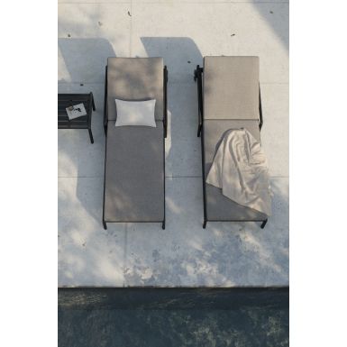 Ethnicraft Outdoor Jack Adjustable Lounger | Black Teak | Mocha FR cushion