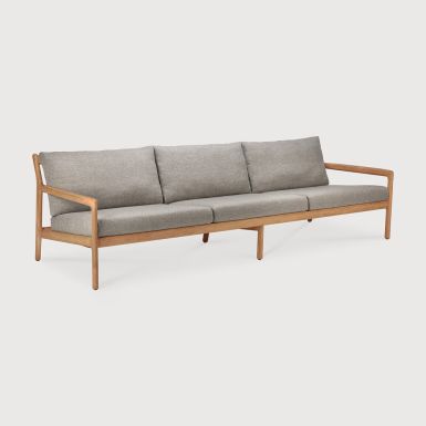 Ethnicraft Outdoor Jack Sofa Frame | Teak | 265cm | Mocha FR cushion