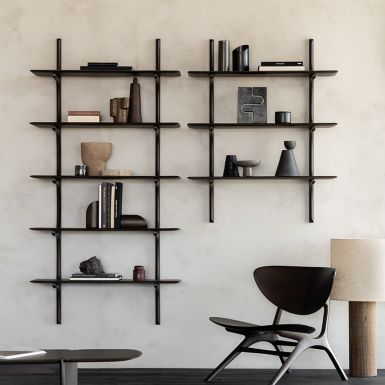 Ethnicraft PI Shelves | Mahogany Dark Brown