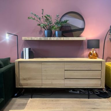 Ex-Display | Shadow W180 Sideboard | Oak + Black Metal - 270124